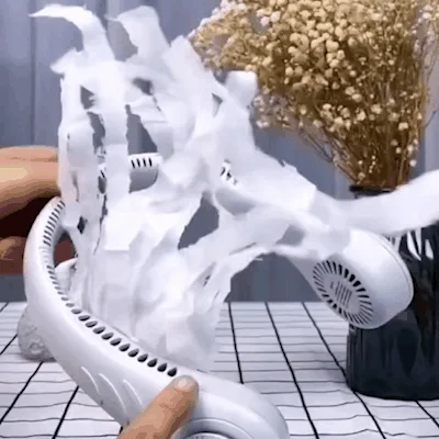 Portable Neck Fan -3 Speed Rechargeable Bladeless Neck Cooler